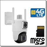 Уличная поворотная 3G/4G IP-камера с двумя объективами JMC-GH83-4G и записью на SD карту